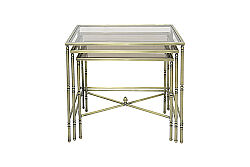 BOMBAY DİKDÖRTGEN 3 LÜ ZİGON SEHPA 40X60X60 CM ESKİTME - 7