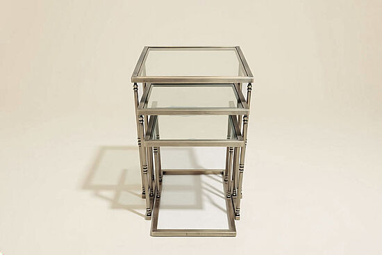 BOMBAY FİT 3 LÜ ZİGON SEHPA 45X52X60 CM ESKİTME - 1