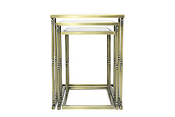 BOMBAY FİT 3 LÜ ZİGON SEHPA 45X52X60 CM ESKİTME - 4