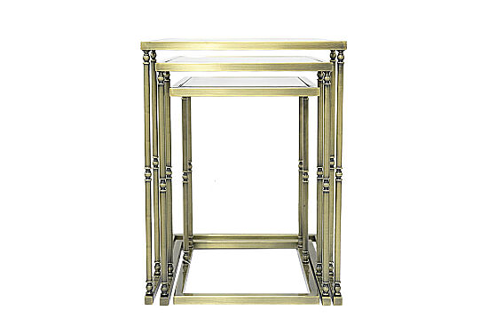 BOMBAY FİT 3 LÜ ZİGON SEHPA 45X52X60 CM ESKİTME - 4
