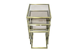BOMBAY FİT 3 LÜ ZİGON SEHPA 45X52X60 CM ESKİTME - 7