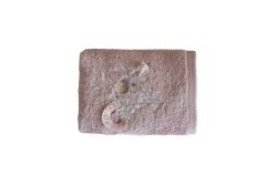 BOMONTİ HAVLU 30X50 KUŞ NAKIŞLI KREMİT RENK - EL HAVLUSU