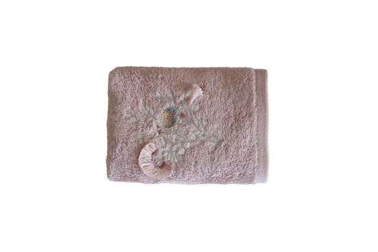 BOMONTİ HAVLU 30X50 KUŞ NAKIŞLI KREMİT RENK - 1