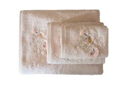 BOMONTİ HAVLU 30X50 KUŞ NAKIŞLI TAŞ RENK - 5