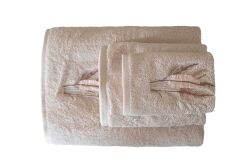 BOMONTİ HAVLU 30X50 TÜY NAKIŞLI TAŞ RENK - 4