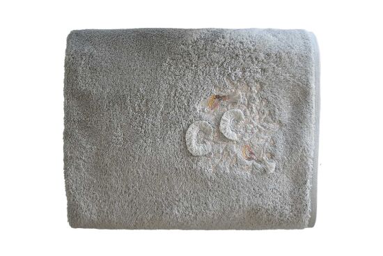 BOMONTİ HAVLU 90X150 KUŞ NAKIŞLI YEŞİL RENK - 2
