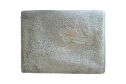 BOMONTİ HAVLU 90X150 TÜY NAKIŞLI YEŞİL RENK - VÜCUT HAVLUSU