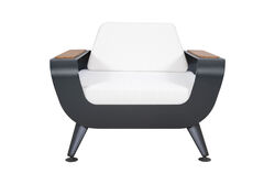 BREEZE TEKLI KOLTUK ANTRASIT-KREM 88x101x80cm (ESİNTİ) EMBO 101 - KERVAN