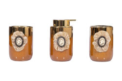 BROŞLU BANYO SET 3'LÜ ZYA21036-2 (SIVI SABUNLUK-DIS FIRCALIK-PAMUKLUK) - HSH-KRVN ORTAK