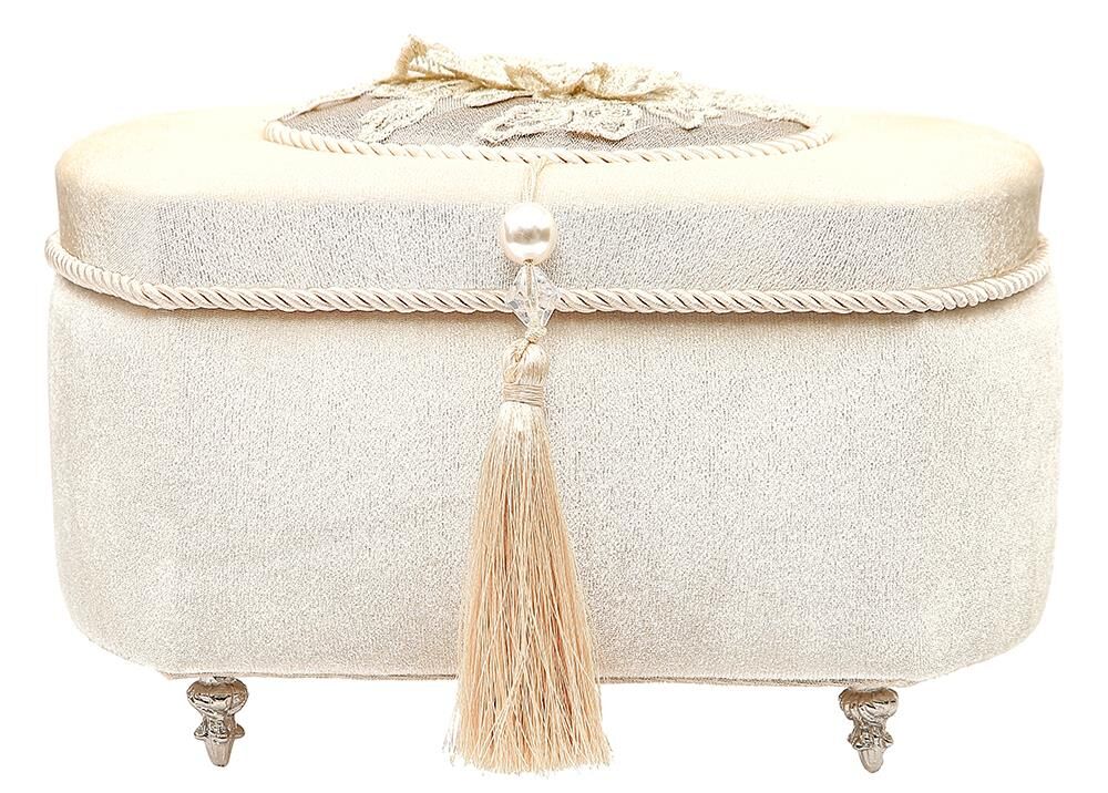 BRUNELLA MUCEVHER KUTU BEJ 28x20x15 cm Kervan Mobilya