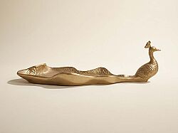BÜYÜK TAVUSKUŞU TABAK GOLD 33x65 cm - KERVAN