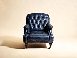 C0202-1D DIRAND DERI BERJER MAVI 77x90x89cm - KERVAN