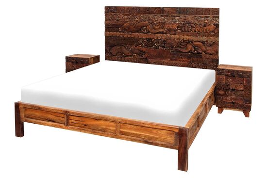 BROWN CAC20-001 YATAK + 2 KOMODIN KAHVE (CAC20-701) 180x200cm - 1