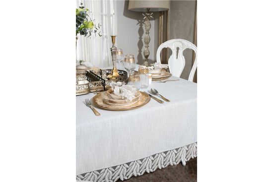 CALBİNA 160x240 MASA ORTUSU KREM