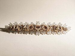 CALBİNA ÇİÇEKLİ RUNNER 25X110 CM KREM - KERVAN