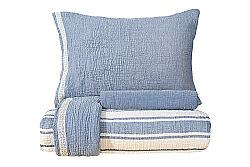 CALİN PİKE TAKIMI 240X220 4 PRC ECRU-MAVİ - HSH-KRVN ORTAK