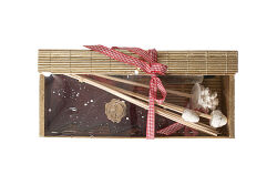 ÇAM AĞAÇLI DEKORATİF KOKU ŞİŞESİ KUTULU SET KIRMIZI - HOME SWEET HOME