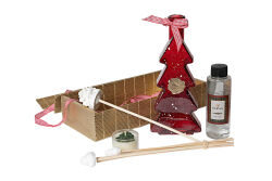 ÇAM AĞAÇLI DEKORATİF KOKU ŞİŞESİ KUTULU SET KIRMIZI - 2