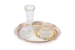 CARİNA TEPSİLİ SET 21x29 cm PEMBE - KERVAN