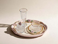 CARİNA TEPSİLİ SET 21x29 cm PEMBE - KERVAN