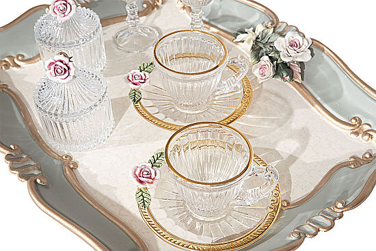 CARİNA TEPSİLİ SET 33x42 cm YEŞİL - 3