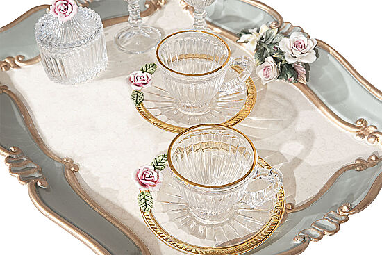 CARİNA TEPSİLİ SET 33x42 cm YEŞİL - 2