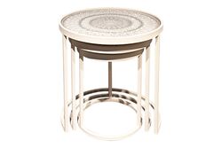 CARVEL 3 LU ZIGON SEHPA KREM - ZİGON
