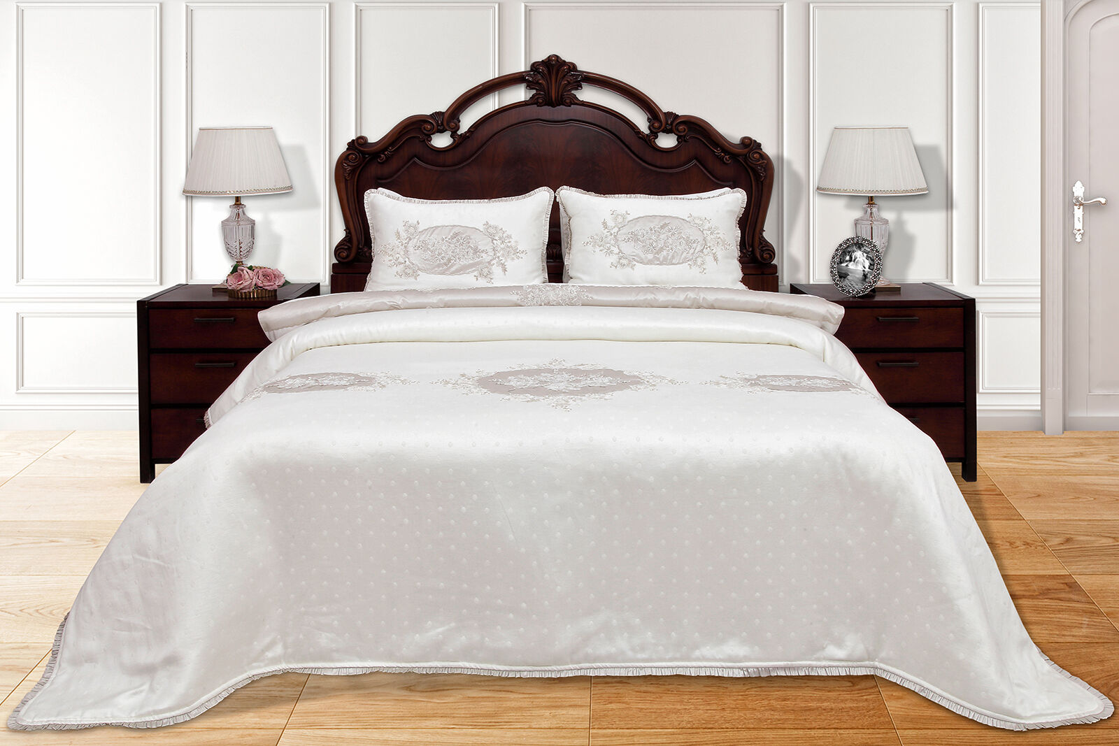 CASSILLA PIKE TAKIMI KREM CK.250x260cm 3 PRC Kervan Mobilya