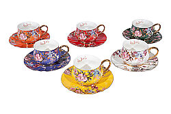 ÇAY SETİ 6'LI RENKLİ 200cc ( 1584Y/B/R/OR/G/W ) - 2