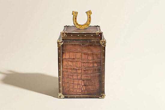 CF1170070-L61 CROCO DEKORATIF KUTU KAHVERENGI 14x14x25.5cm - 1