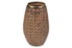 KERVAN - CF1170086-L61 CROCO VAZO KAHVERENGI 21x17x36cm