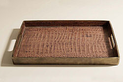 CF1170101-L61 CROCO TEPSI KAHVERENGI 51x33x4.5cm - KERVAN