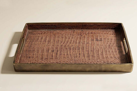 CF1170101-L61 CROCO TEPSI KAHVERENGI 51x33x4.5cm - 1