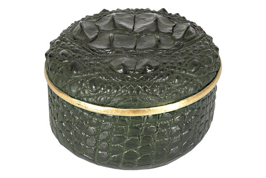 CF1170171-L65 CROCO DEKORATIF KUTU YESIL 14x14x9cm