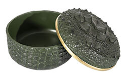 CF1170171-L65 CROCO DEKORATIF KUTU YESIL 14x14x9cm - Thumbnail