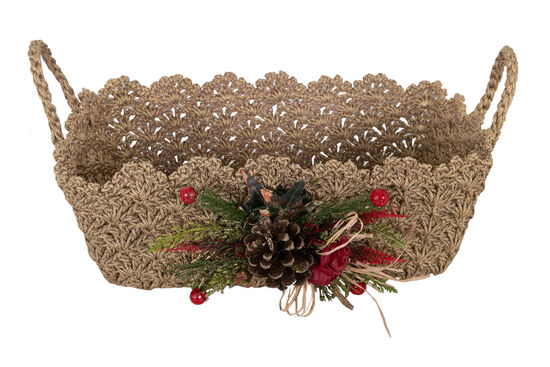 CICEKLI YILBASI SEPETI BUYUK GOLD - 1