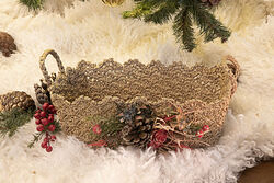 CICEKLI YILBASI SEPETI BUYUK GOLD - 2