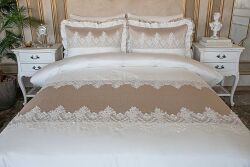 CIRİSTA YATAK ÖRTÜSÜ 270x270cm 3 PRC KREM-TAŞ - 2