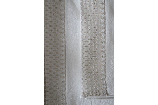 CLERTO 10 PRC BORNOZ SET TAS-KREM - 11