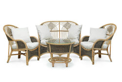 COBANA İKİLİ KOLTUK 125x82x91cm+TEKLİ KOLTUK 75x82x91cm (2 ADET) + ORTA SEHPA 69x69x57cm NATUREL - 2
