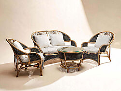 COBANA İKİLİ KOLTUK 125x82x91cm+TEKLİ KOLTUK 75x82x91cm (2 ADET) + ORTA SEHPA 69x69x57cm NATUREL - 2