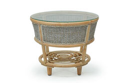 COBANA İKİLİ KOLTUK 125x82x91cm+TEKLİ KOLTUK 75x82x91cm (2 ADET)+ORTA SEHPA 69x69x57cm ESKİTME BEYAZ - 4