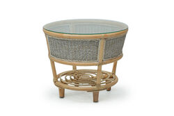 COBANA İKİLİ KOLTUK 125x82x91cm+TEKLİ KOLTUK 75x82x91cm (2 ADET)+ORTA SEHPA 69x69x57cm ESKİTME BEYAZ - 5