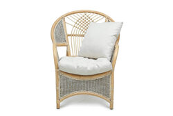 COBANA İKİLİ KOLTUK 125x82x91cm+TEKLİ KOLTUK 75x82x91cm (2 ADET)+ORTA SEHPA 69x69x57cm ESKİTME BEYAZ - 7