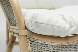 COBANA İKİLİ KOLTUK 125x82x91cm+TEKLİ KOLTUK 75x82x91cm (2 ADET)+ORTA SEHPA 69x69x57cm ESKİTME BEYAZ - 18