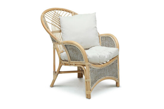 COBANA İKİLİ KOLTUK 125x82x91cm+TEKLİ KOLTUK 75x82x91cm (2 ADET)+ORTA SEHPA 69x69x57cm ESKİTME BEYAZ - 11