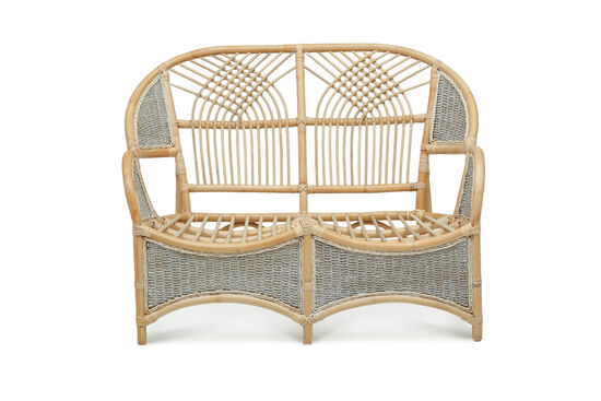 COBANA İKİLİ KOLTUK 125x82x91cm+TEKLİ KOLTUK 75x82x91cm (2 ADET)+ORTA SEHPA 69x69x57cm ESKİTME BEYAZ - 12