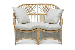 COBANA İKİLİ KOLTUK 125x82x91cm+TEKLİ KOLTUK 75x82x91cm (2 ADET)+ORTA SEHPA 69x69x57cm ESKİTME BEYAZ - 14