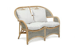 COBANA İKİLİ KOLTUK 125x82x91cm+TEKLİ KOLTUK 75x82x91cm (2 ADET)+ORTA SEHPA 69x69x57cm ESKİTME BEYAZ - 16