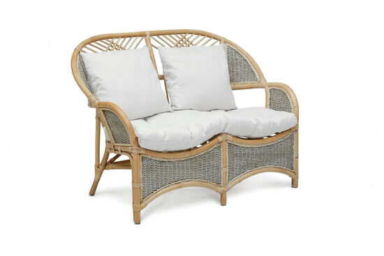 COBANA İKİLİ KOLTUK 125x82x91cm+TEKLİ KOLTUK 75x82x91cm (2 ADET)+ORTA SEHPA 69x69x57cm ESKİTME BEYAZ - 16